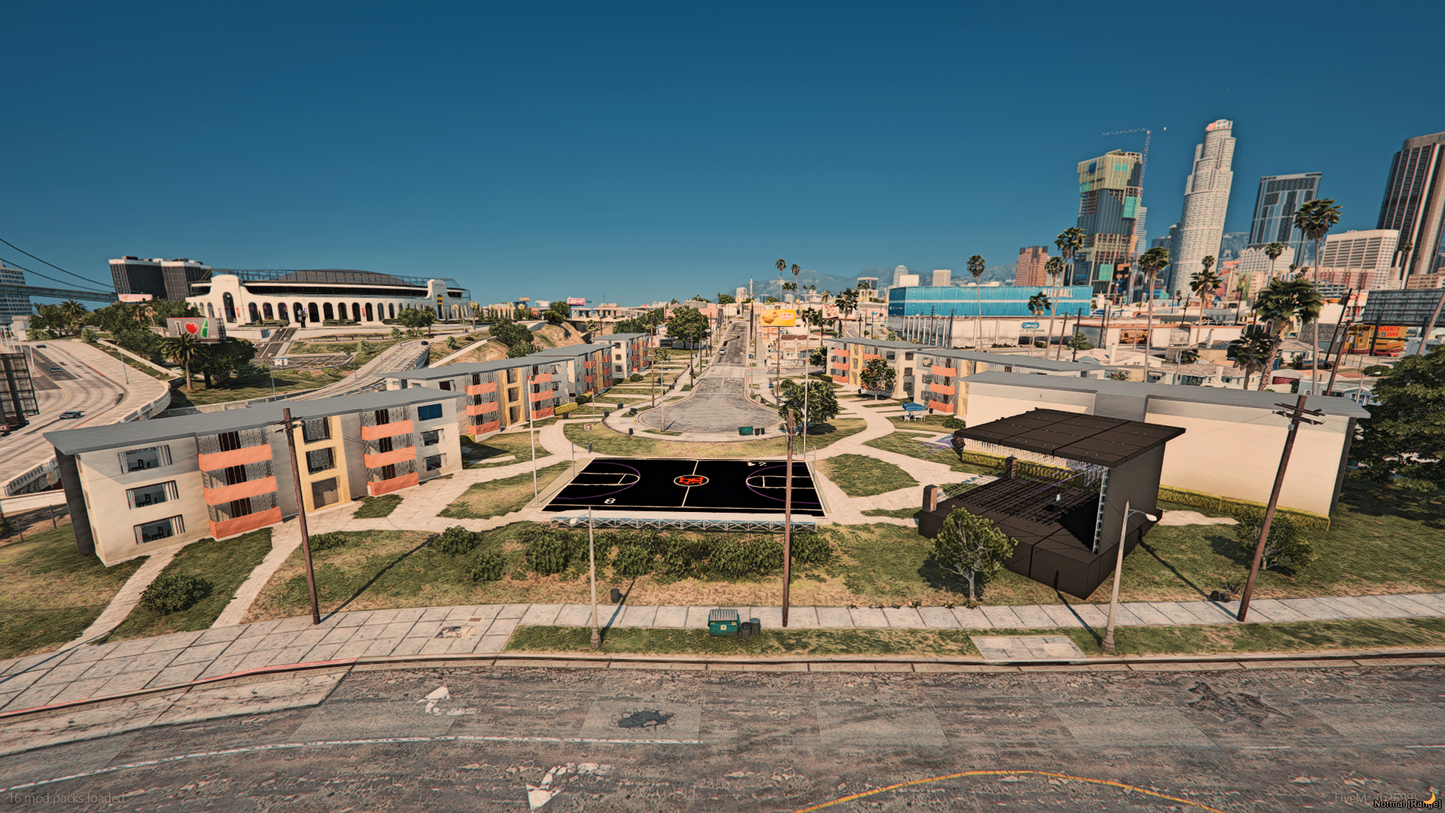 Detailed Grove Street map hood textures
