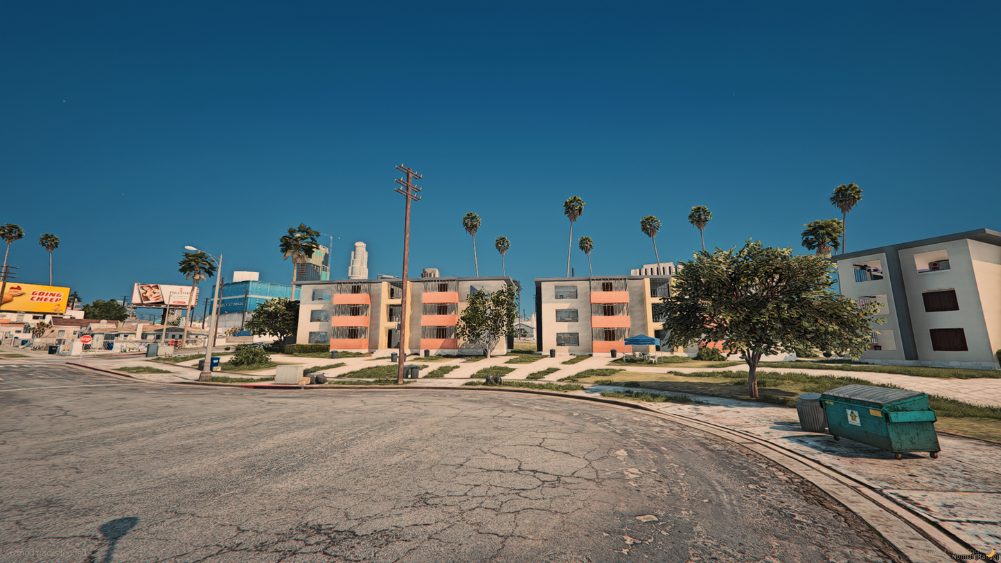 Close-up of Grove Street map hood details