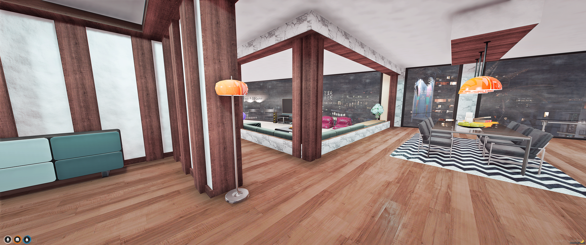 GTA V Apartment Atlas Interior Living Room