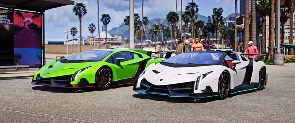 2013 Lamborghini Veneno and Roadster