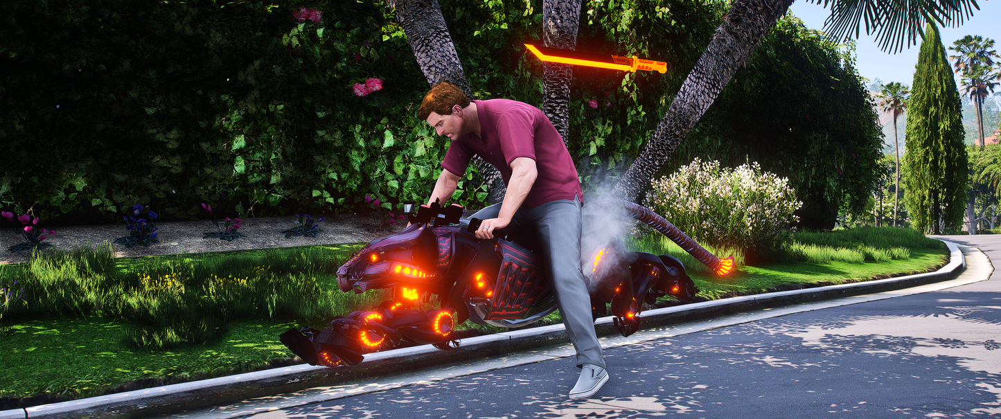 (Debadged) Watch Flying Cyber Cat Bike