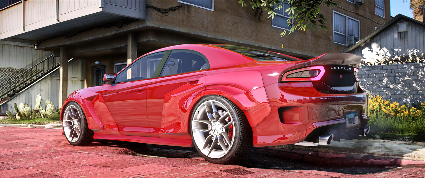 Bravado Buffalo Hellfire Widebody FiveM Vehicle Side View