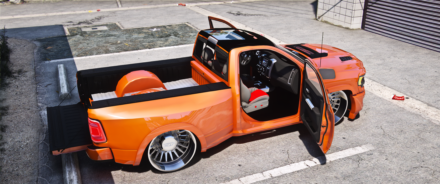 GTA V Dodge Ram Bagged Interior and Detail Preview