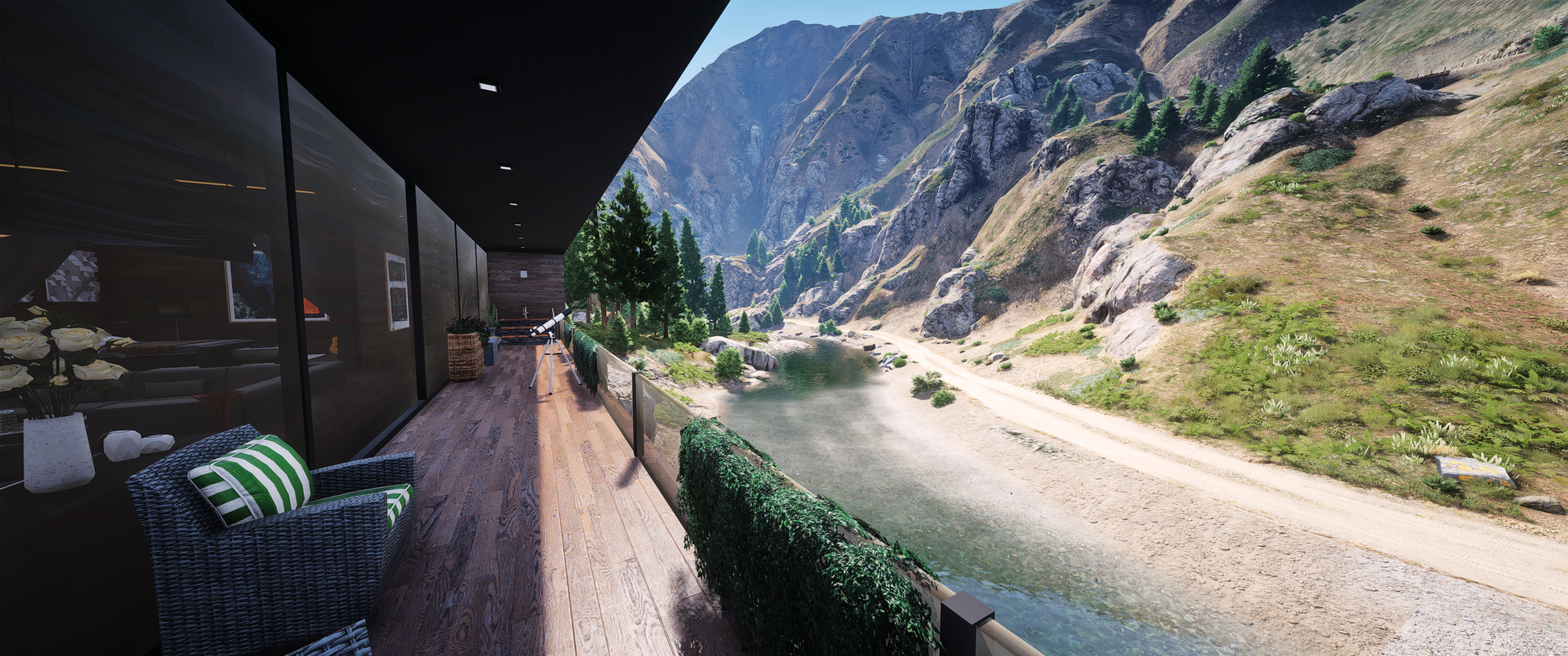 Patio area of Wild House