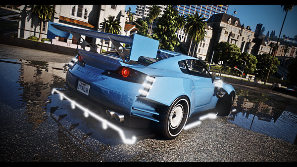 Rear view of Annis Elegy RH8 RAMPAGE mod for FiveM interiors