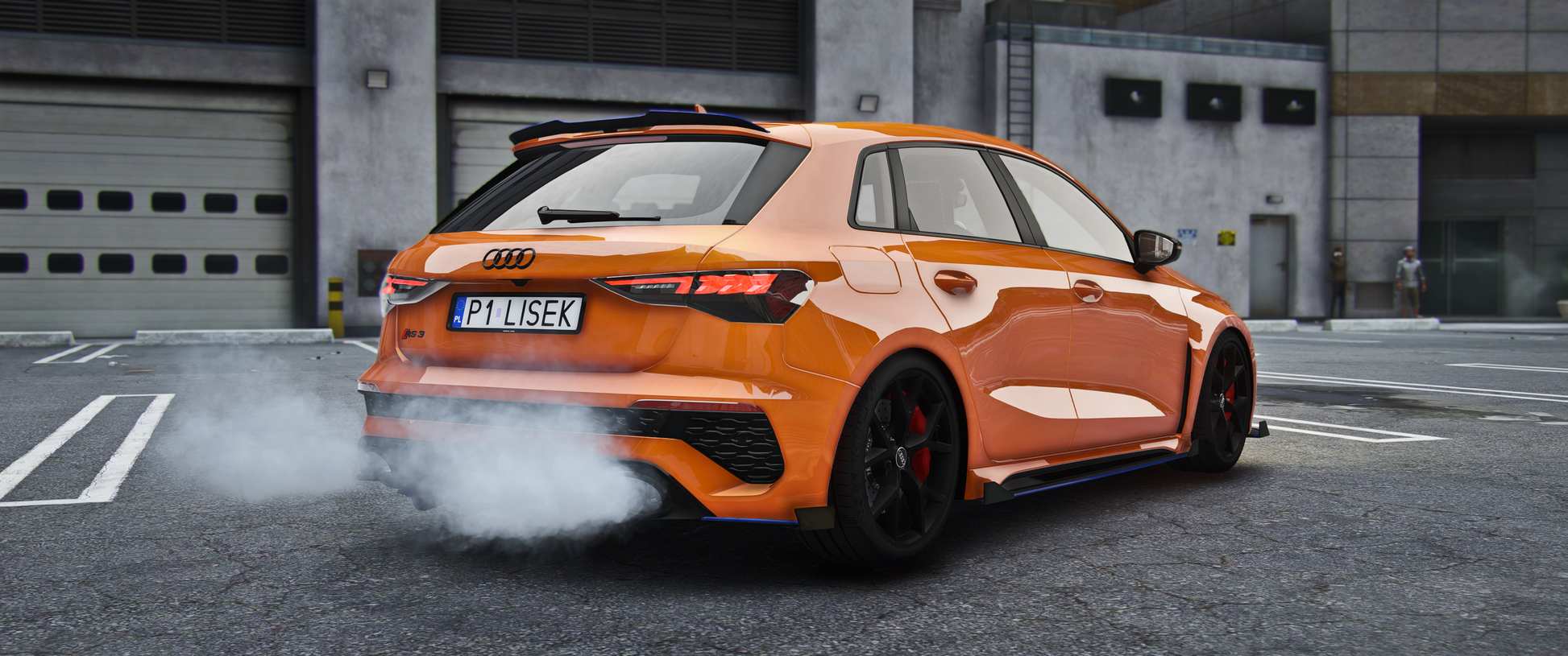 Side view of (Debadged) Audi RS3 8Y Sportsback vehicle mod for FiveM