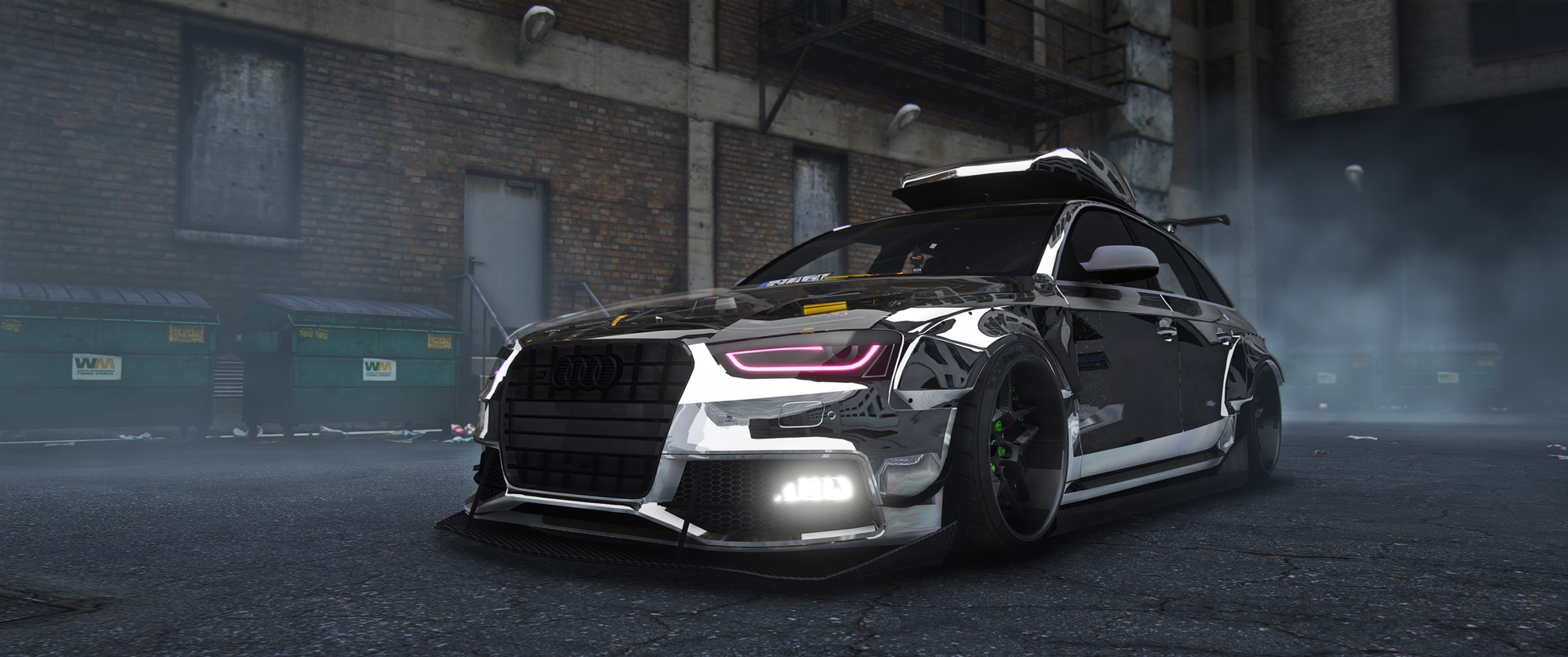 Front view of (Debadged) Audi RS4 Vixen Tuning for FiveM