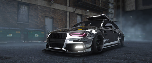 Front view of (Debadged) Audi RS4 Vixen Tuning for FiveM
