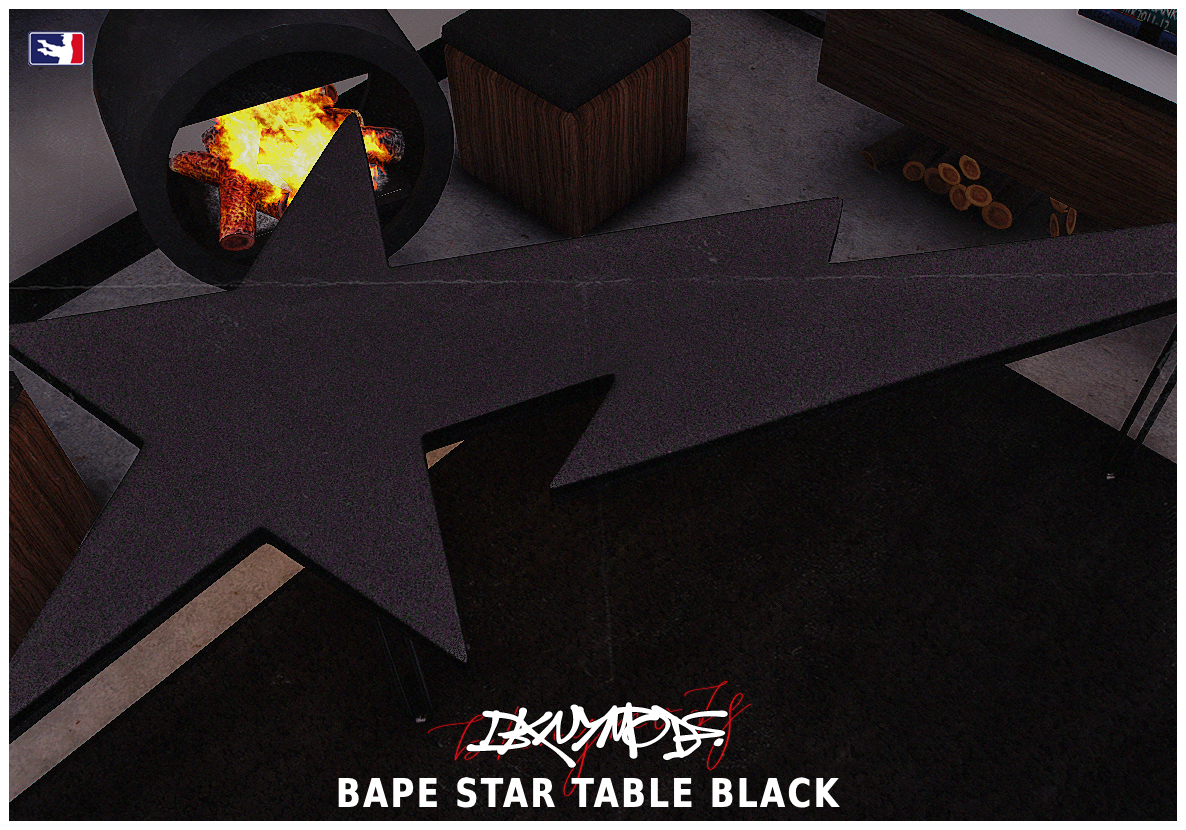 Bape Star Table Black FiveM Prop