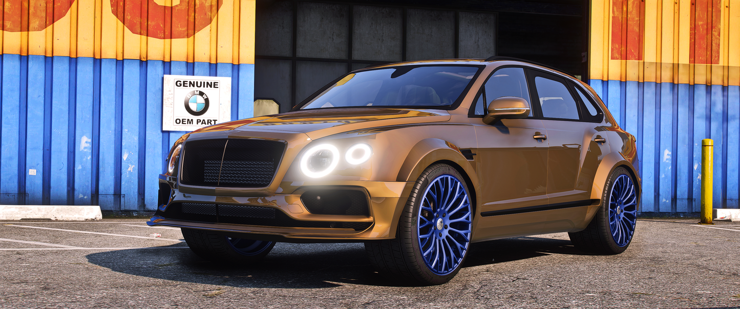Debadged Bentley Bentayga 2018 Widebody Kit in FiveM