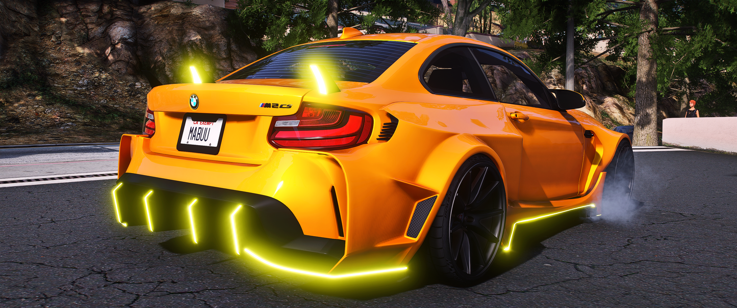Side view of Debadged BMW M2CS 2NCS Custom mod for FiveM