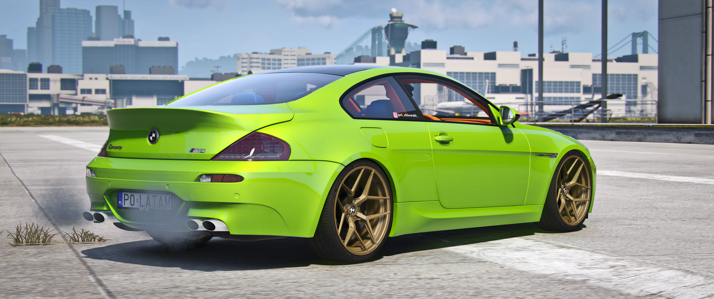 BMW M6 E63 G-Power Side View with Racing Features