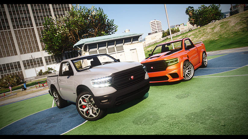 Bravado Bison Singlecab front view in FiveM