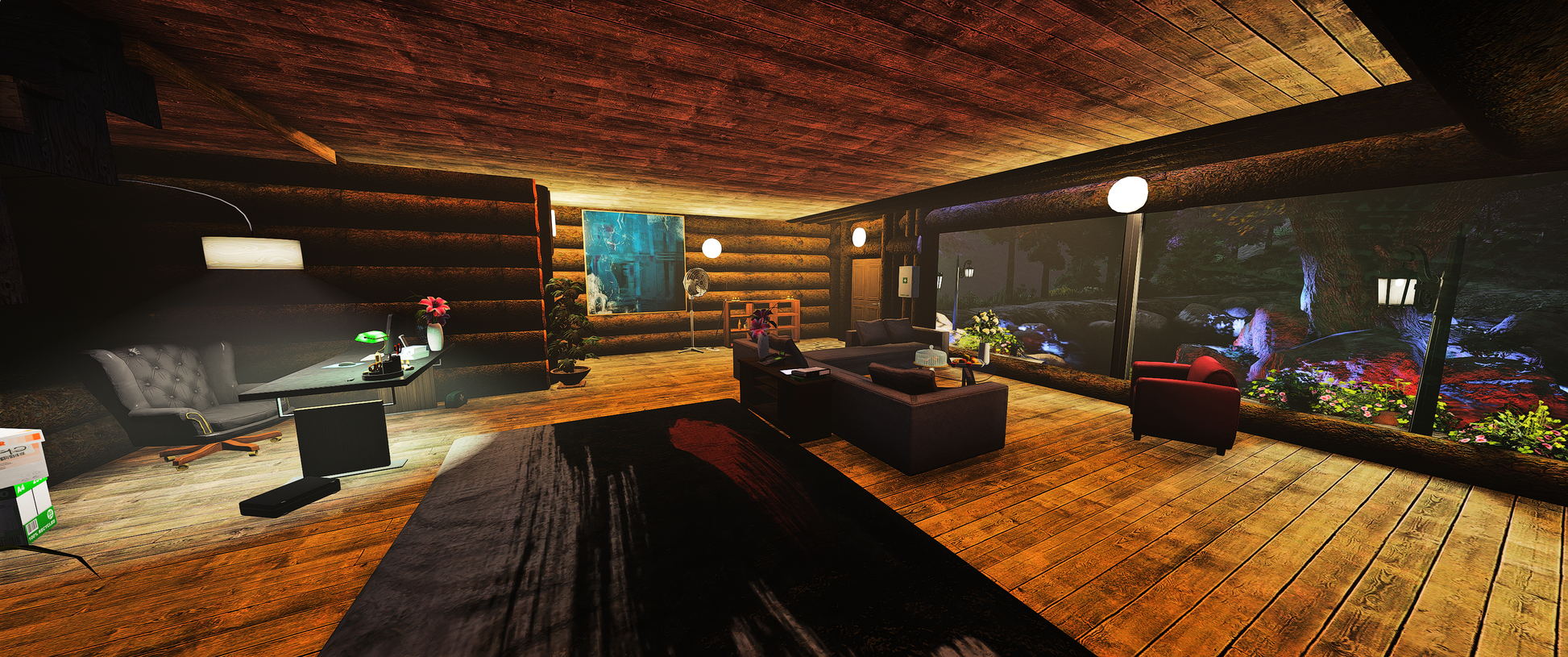 Interior living area of Cabaninha Map