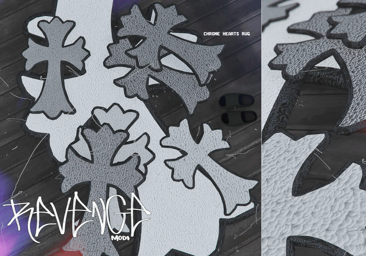 Chrome Hearts Rug FiveM RP prop with realistic textures