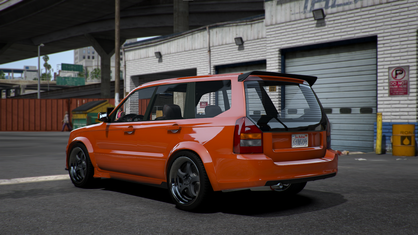 (Lore Friendly) Custom Wood Lander FiveM vehicle mod side view with realistic textures