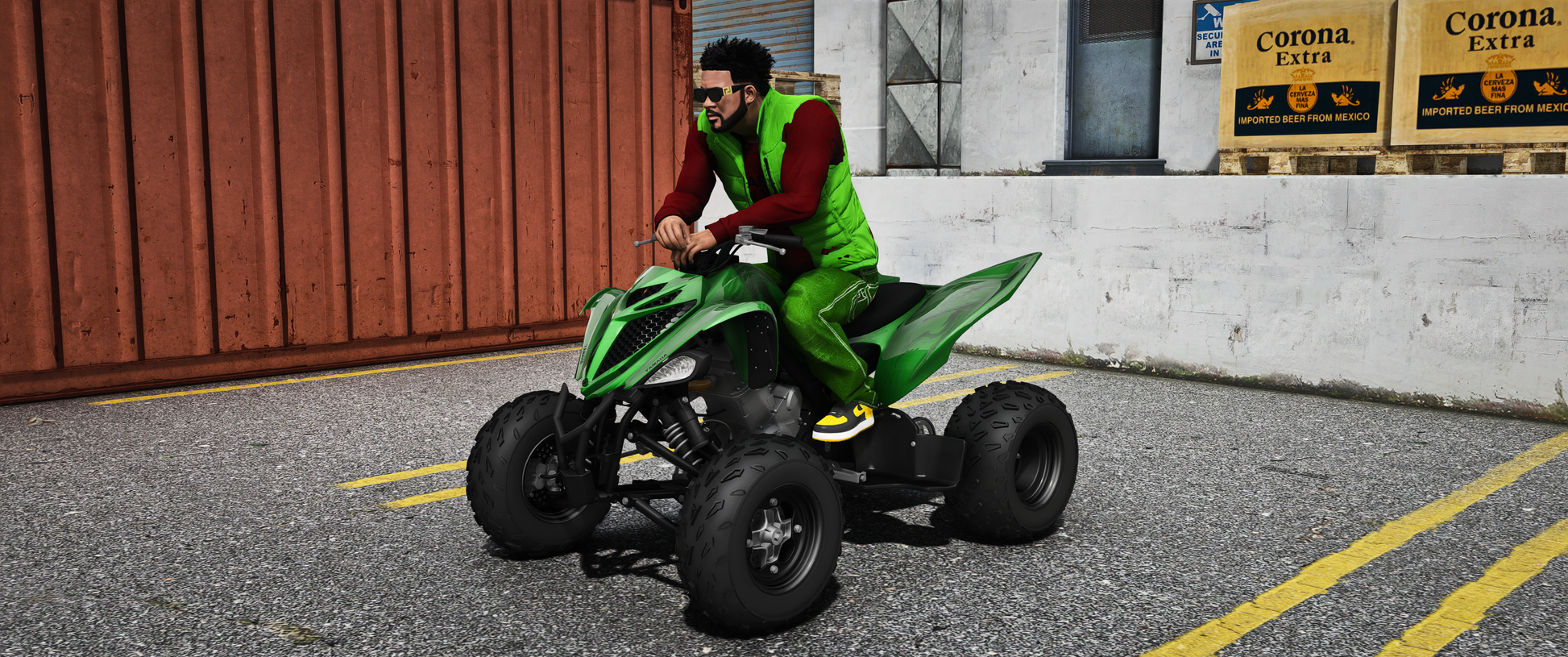 Front view of (Debadged) ATV Rob Gang GTA V mod for FiveM