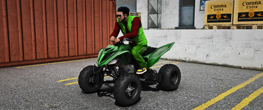 Front view of (Debadged) ATV Rob Gang GTA V mod for FiveM