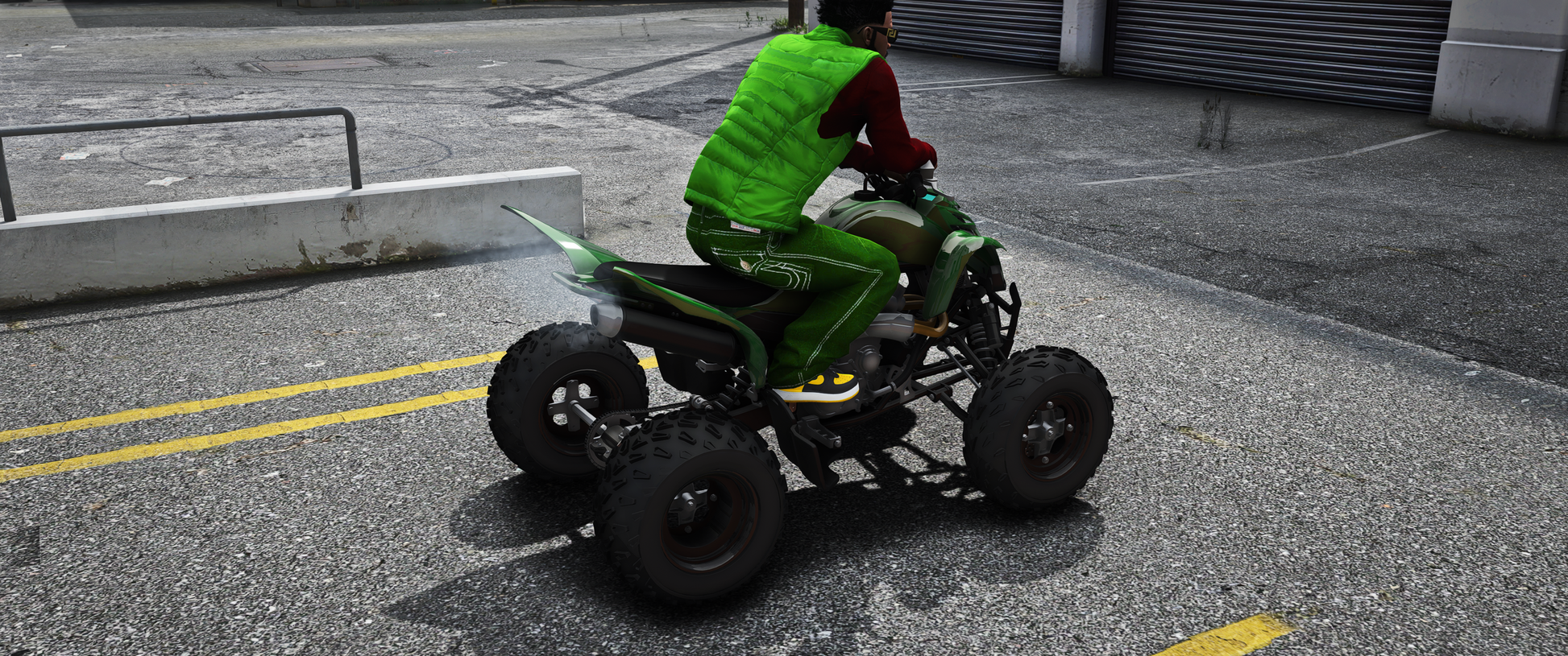 Side view of (Debadged) ATV Rob Gang GTA V vehicle mod for FiveM