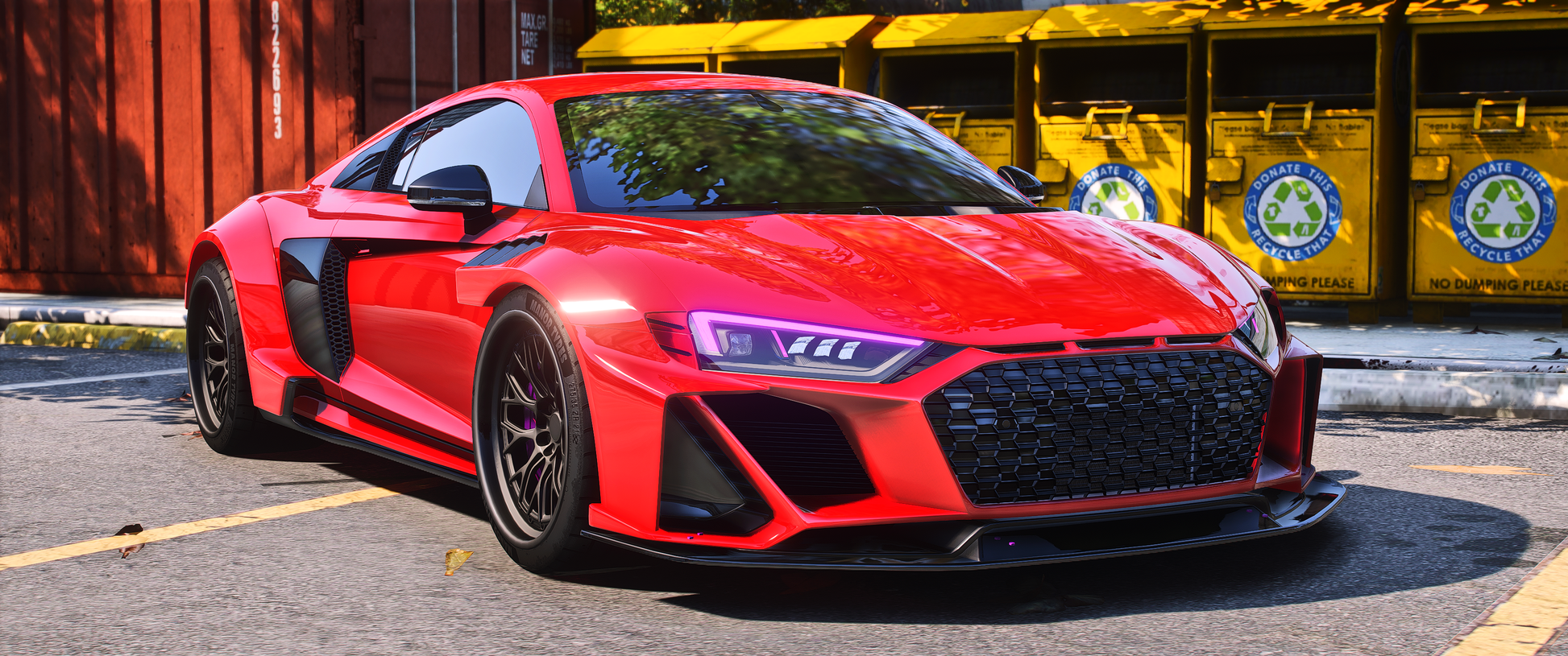 Debadged Audi R8 Zacoe FiveM Mod Main View