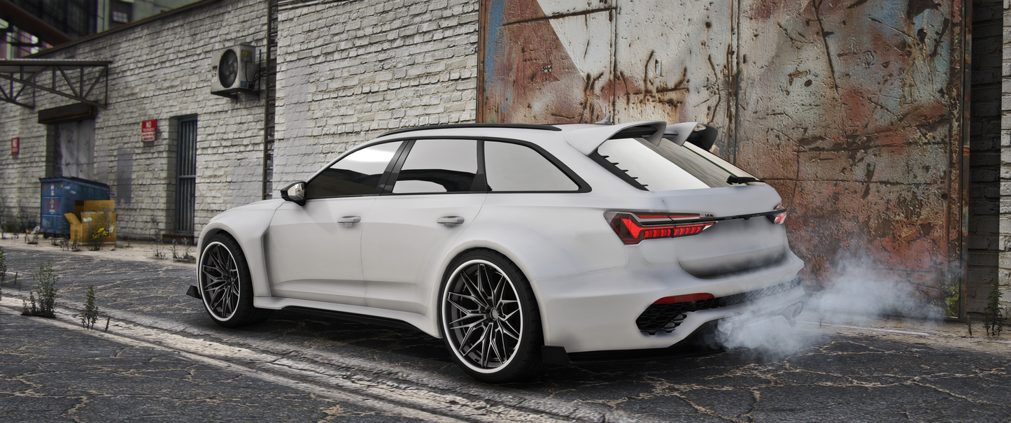 Side view of (Debadged) Audi RS6 DTM GTA V vehicle mod for FiveM