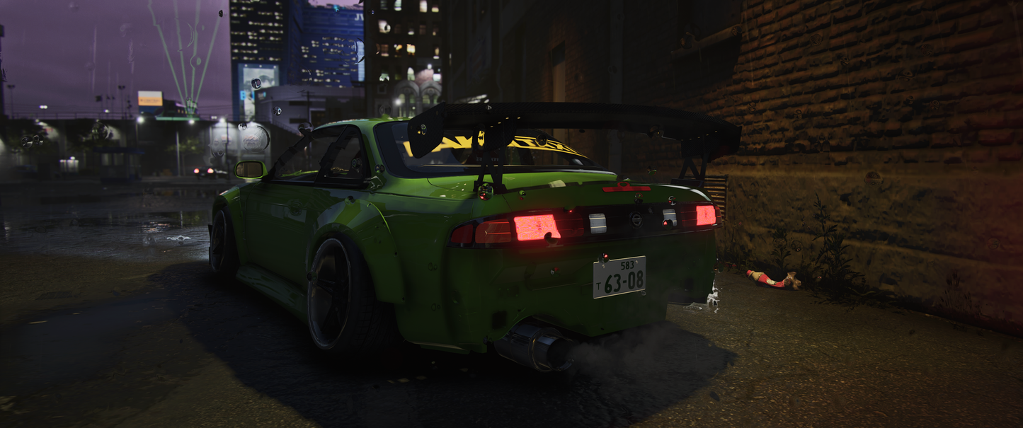 High-performance Nissan S13 Custom 1000HP for GTA V servers