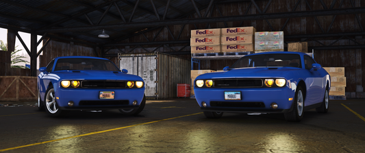 Dodge Challenger FiveM vehicle mod with realistic driving and detailed textures