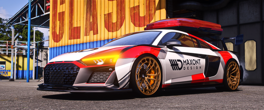 Debadged Audi R8 Maxton FiveM Mod Main View