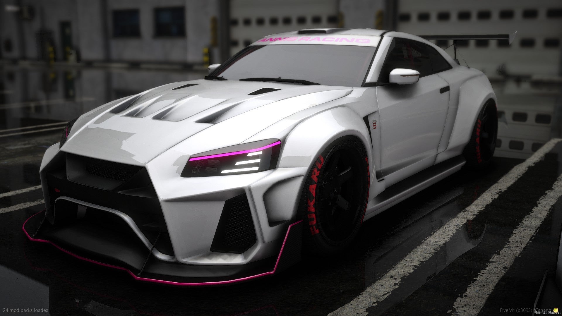 Front angle of Elegy RH9 FiveM lore-friendly street racer