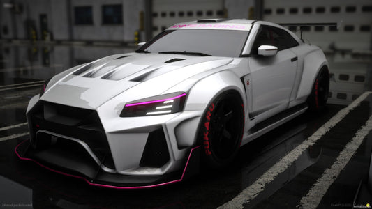 Front angle of Elegy RH9 FiveM lore-friendly street racer