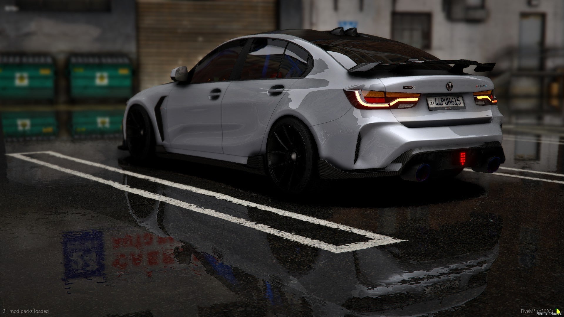 Side profile of F340R motorcycle mod in FiveM