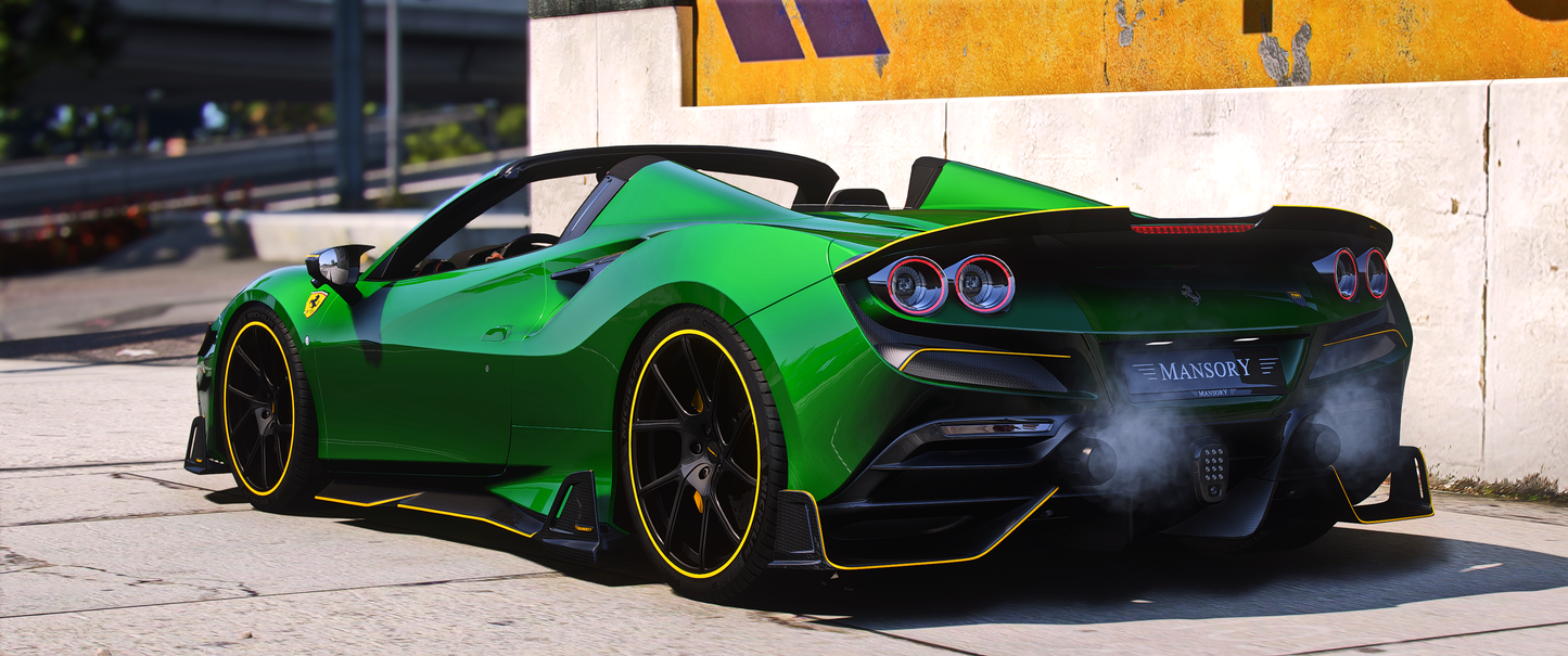 2022 Ferrari F8 Mansory V2 FiveM side view with detailed textures