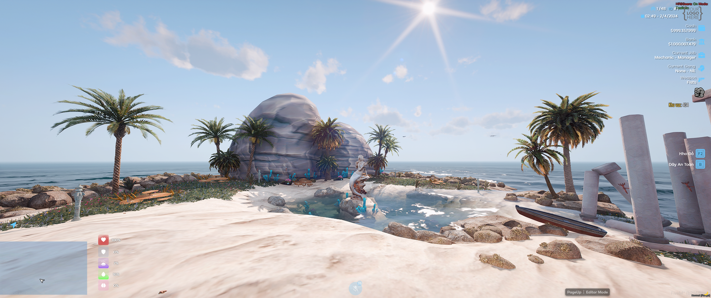 FiveM island map Ilhada Sereia with scenic landscape