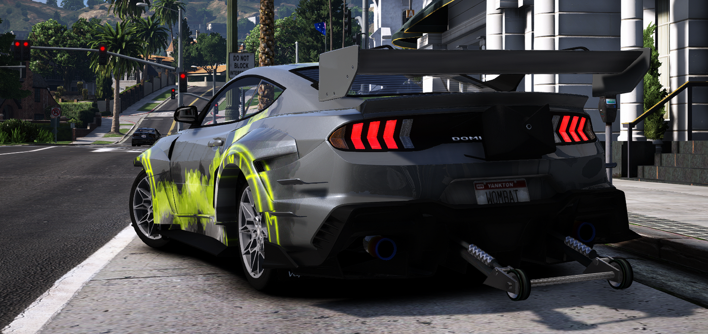 Exterior view of the Vapid Dominator GT DCL FiveM vehicle mod