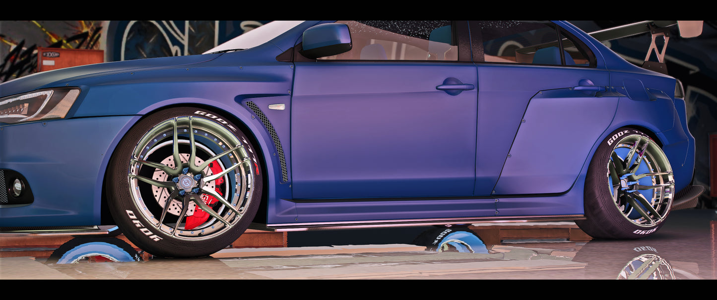 Angled view of FORGED Wheels 5 for FiveM cars