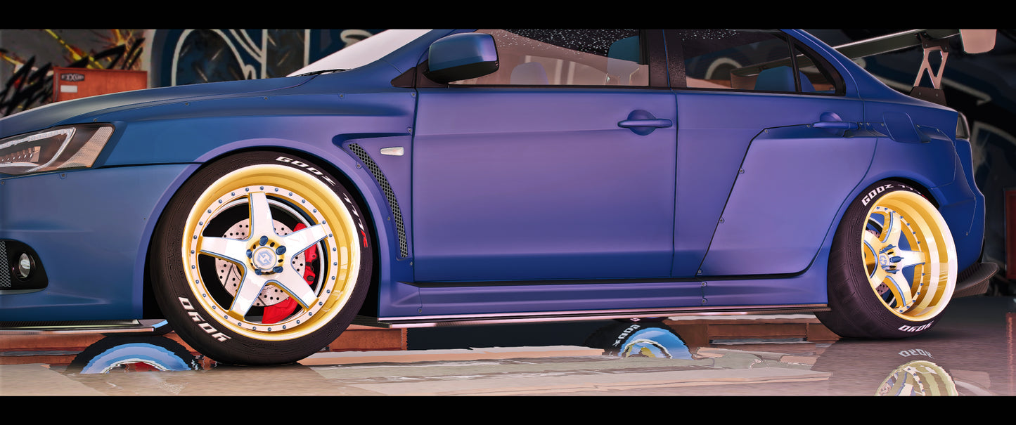 Glossy finish of FORGED Wheels 5 for GTA V vehicles