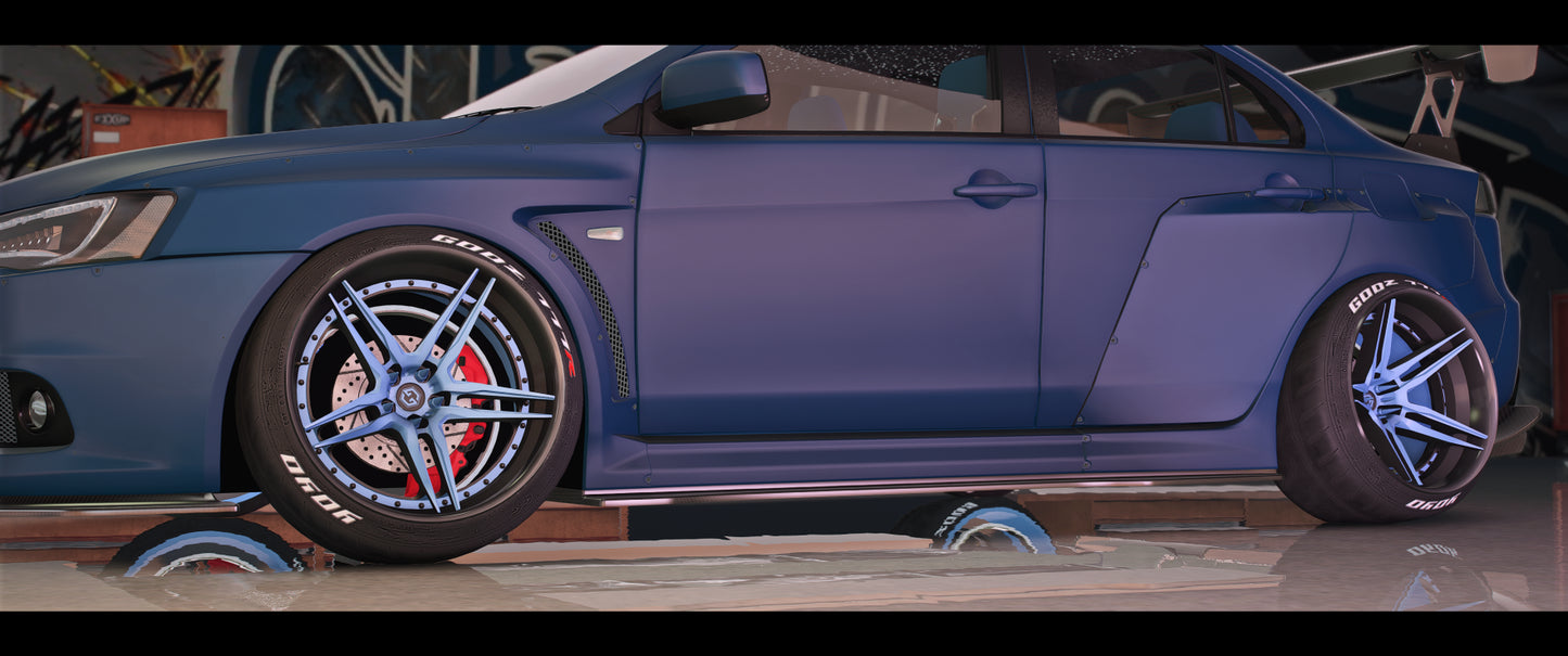 FORGED Wheels 5 showing highlights and reflections