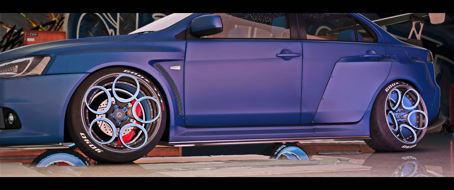 FORGED Wheels 5 installed on rear of FiveM vehicle
