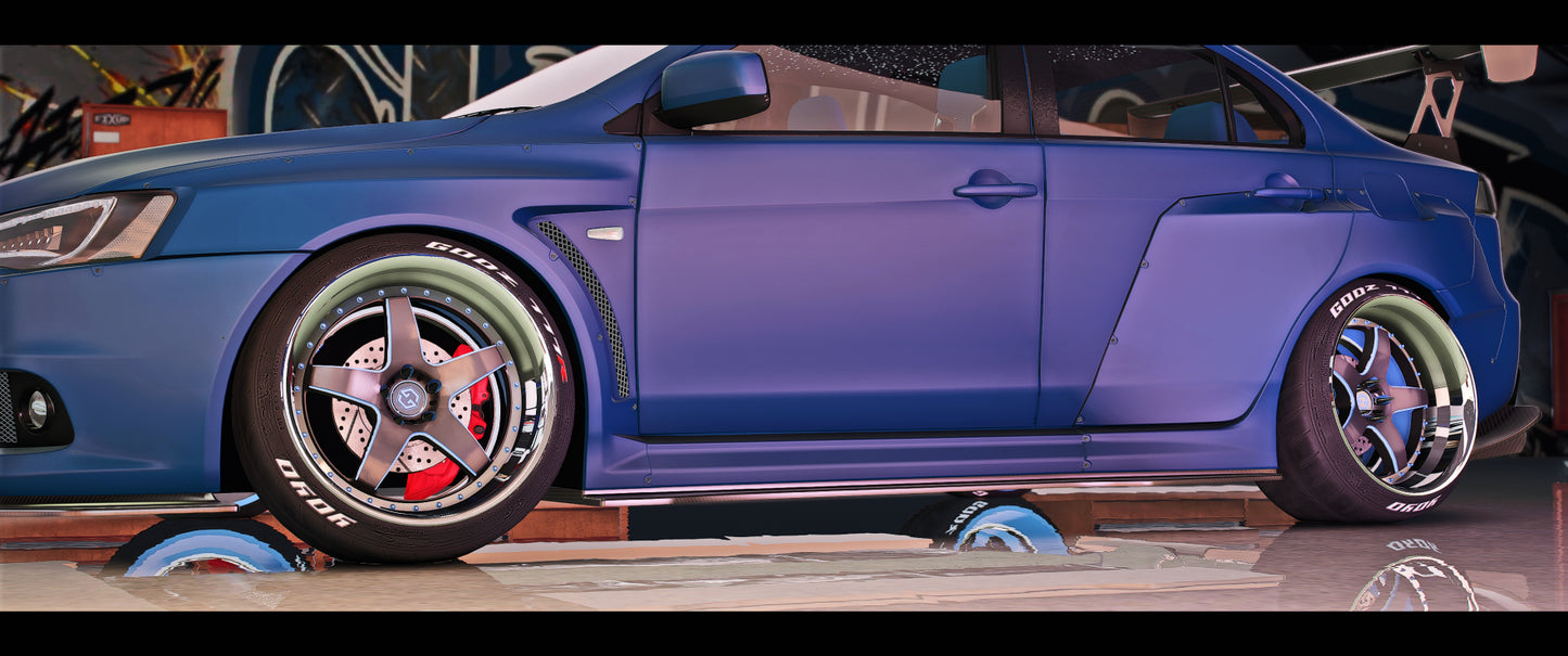 FORGED Wheels 5 mounted on car driving in GTA V