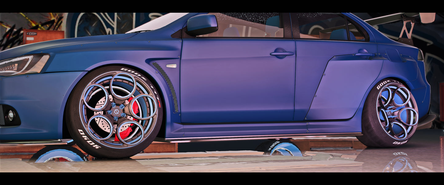Rear view of FORGED Wheels 5 for FiveM vehicles