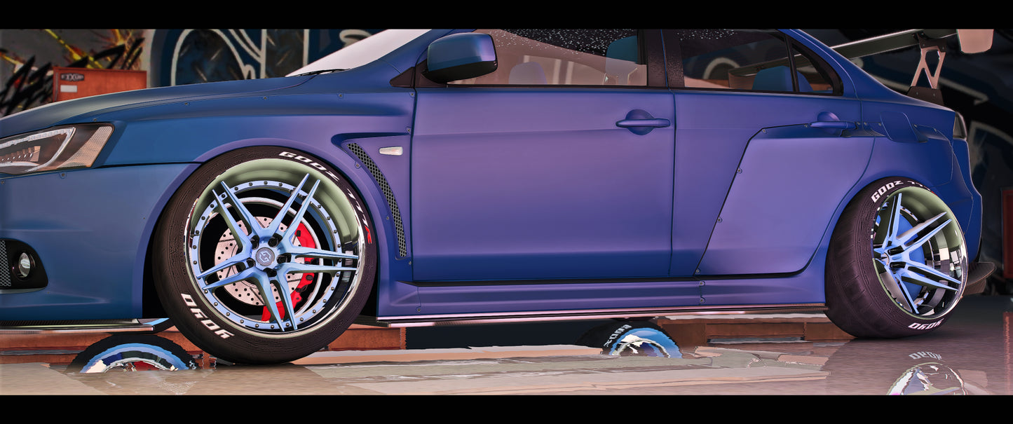 Detailed view of FORGED Wheels 5 rims