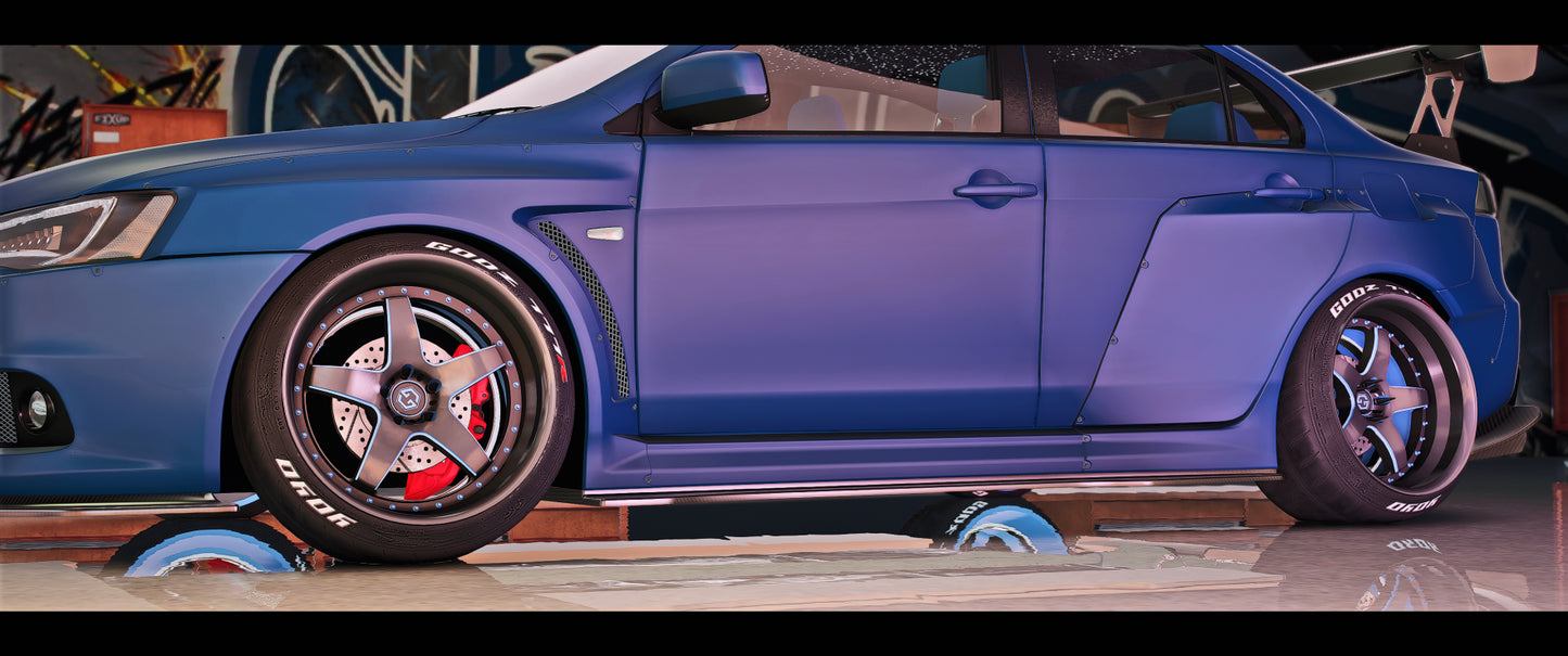 Top angle view of FORGED Wheels 5 for FiveM cars