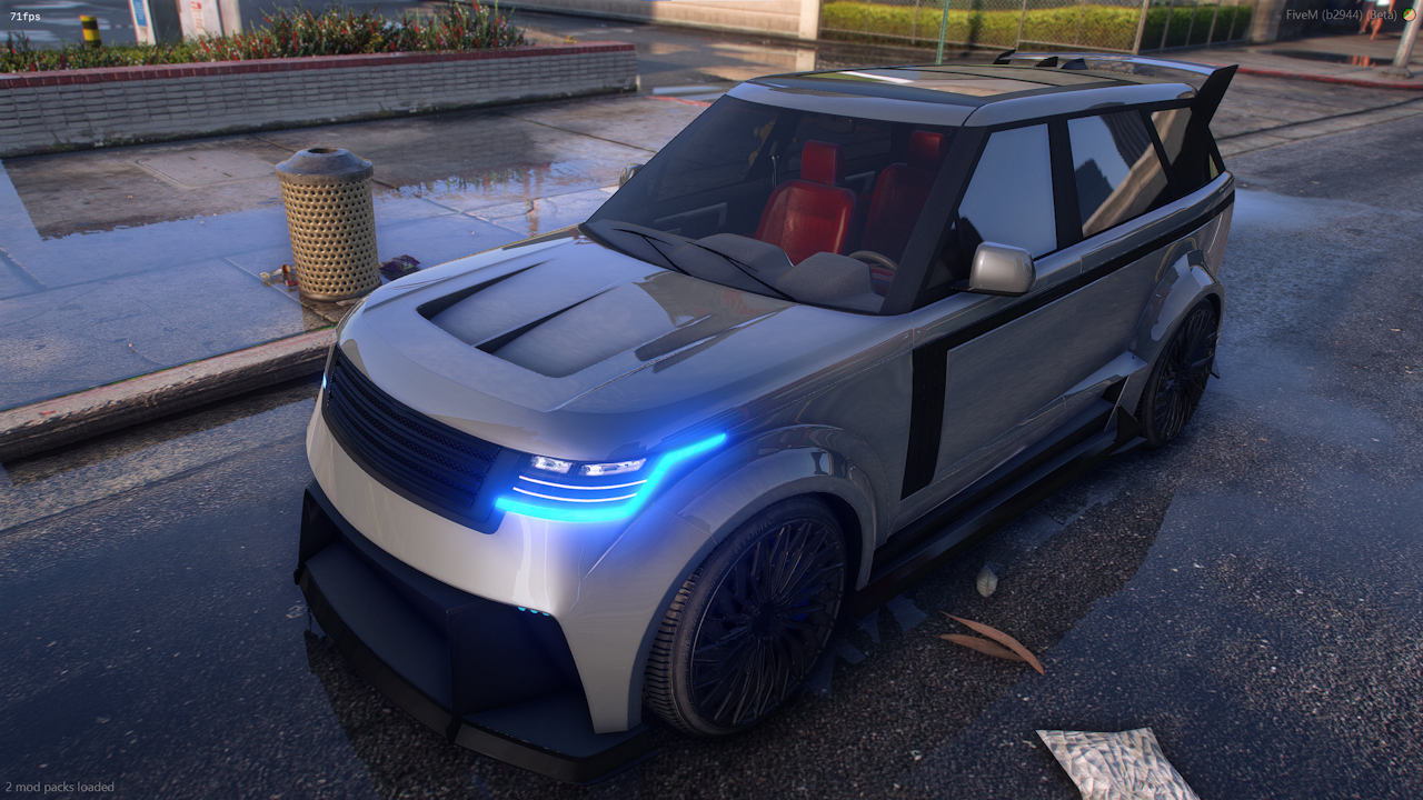 Front view of lore-friendly Gallivanter Baller Venuum FiveM SUV mod