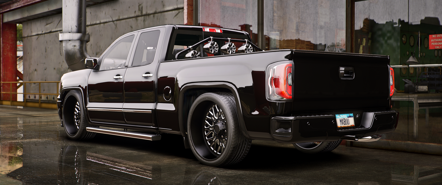Debadged GMC Denali Widebody FiveM Mod Side View