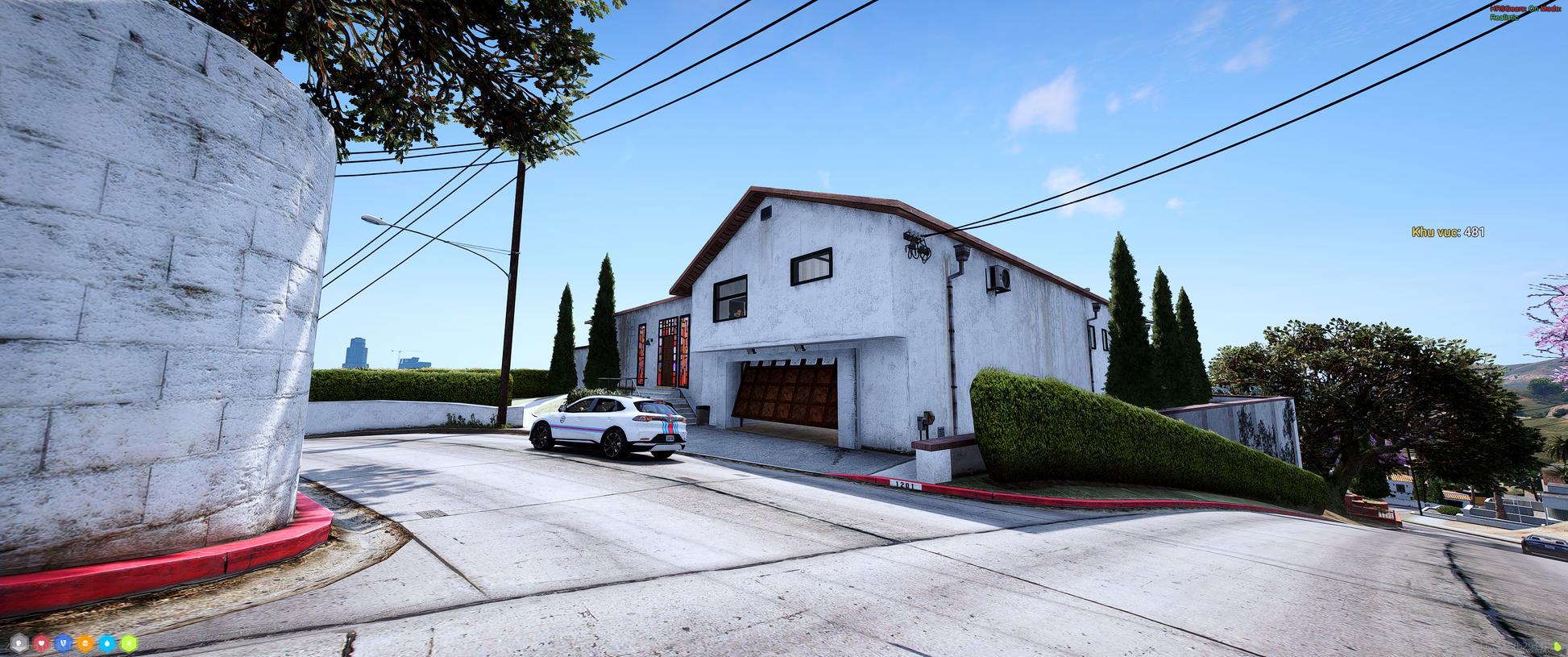 Back view of Hills House for FiveM