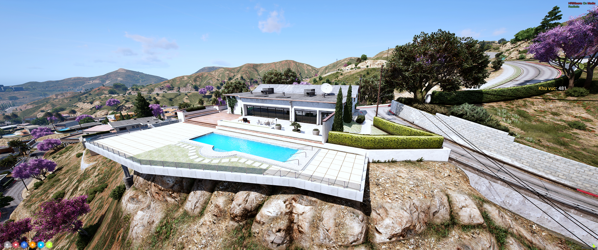 Front view of MLO Hills House GTA5 mod