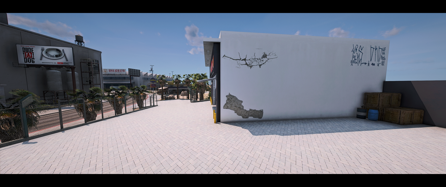 Rooftop and exterior view of Oficina map