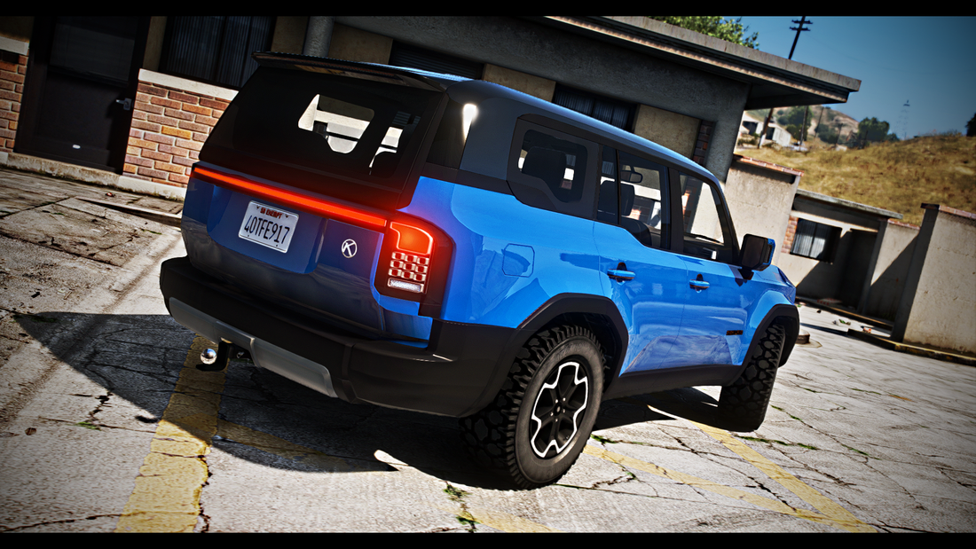 Rear profile of tuned Karin Overland SWB in FiveM