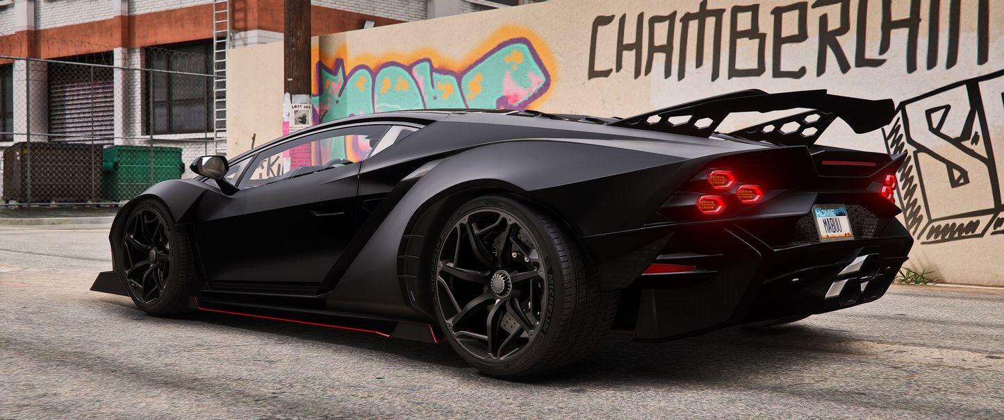 Debadged Lamborghini Invencible Beast Edition Side View