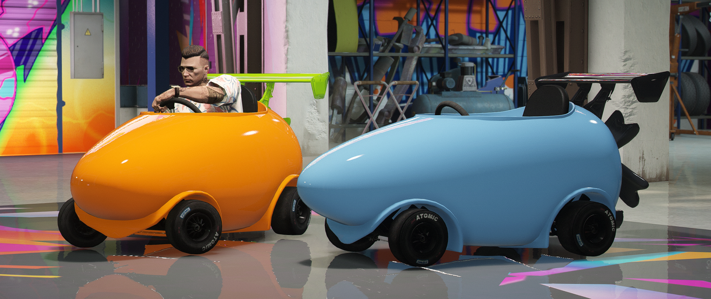 Front view of (Lore Friendly) Carrot Car GTA V vehicle mod for FiveM